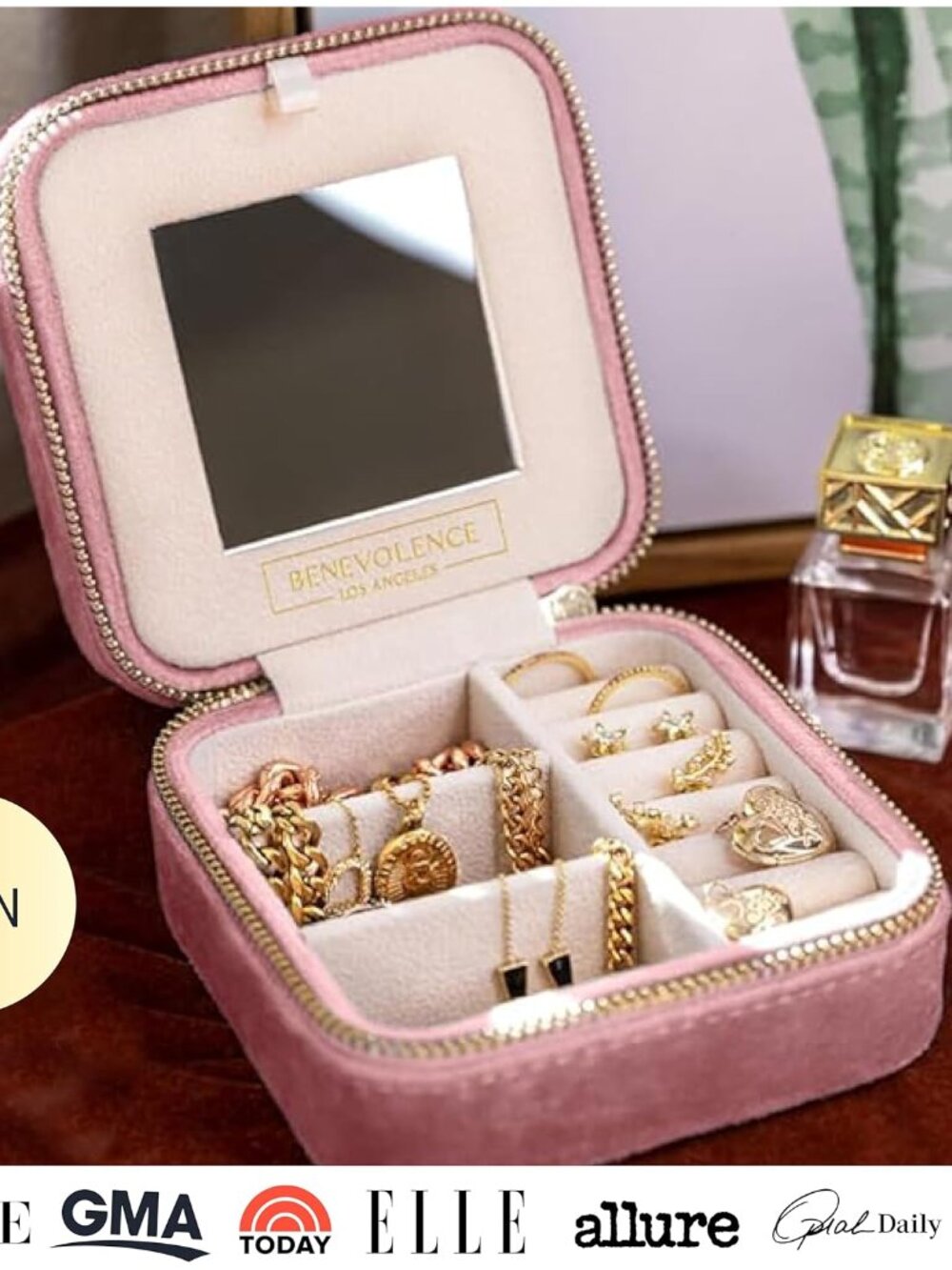 Plush Velvet Travel Jewellery Box Organizer | Travel Jewellery Organizer Box, Tr - Picture 6 of 8